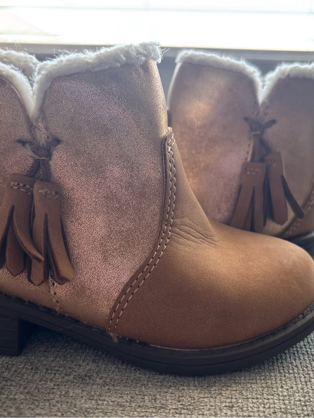 OshKosh B'gosh Toddler Brown and Metallic Tassel Boots